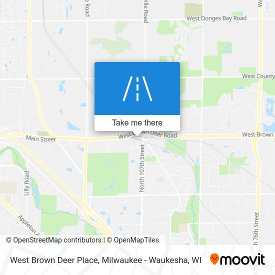 West Brown Deer Place map