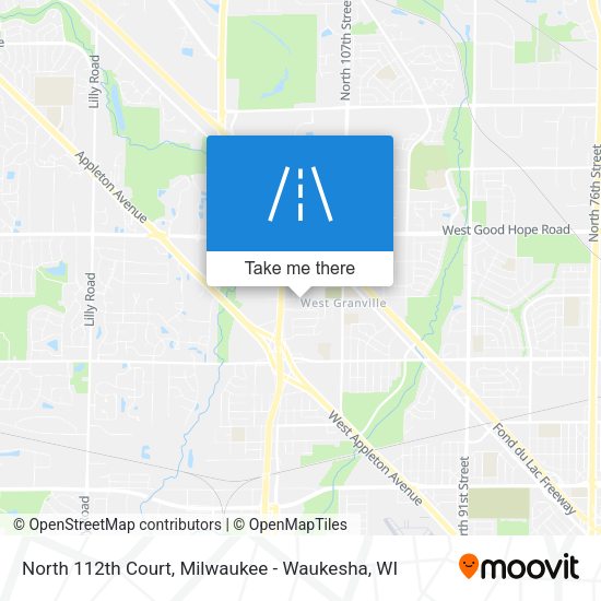 North 112th Court map