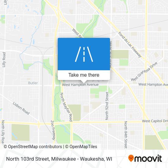 Mapa de North 103rd Street