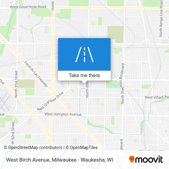 West Birch Avenue map