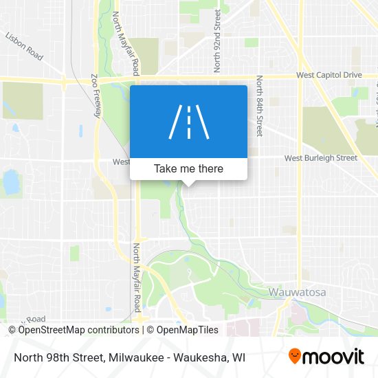 North 98th Street map