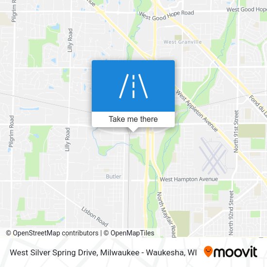 West Silver Spring Drive map