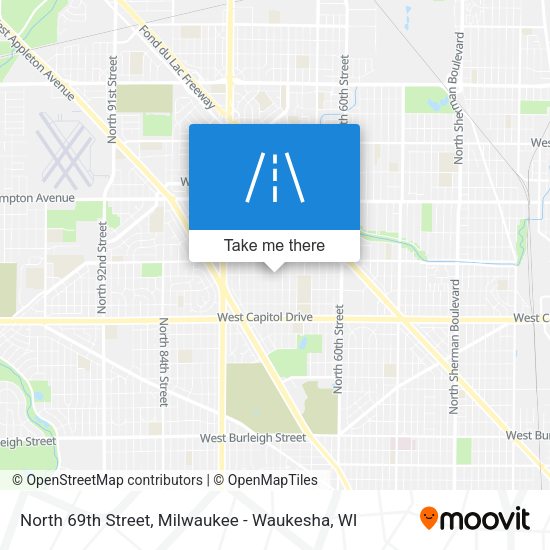 North 69th Street map