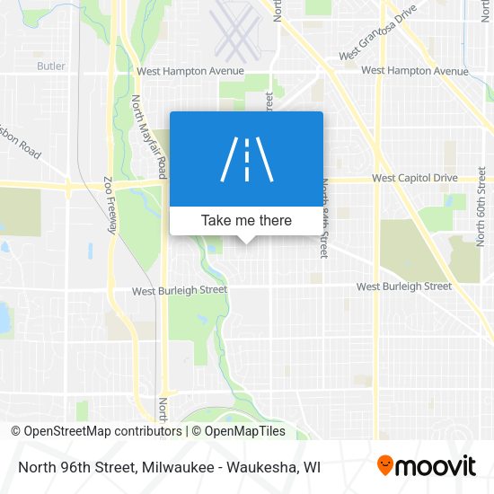 North 96th Street map