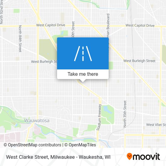 West Clarke Street map