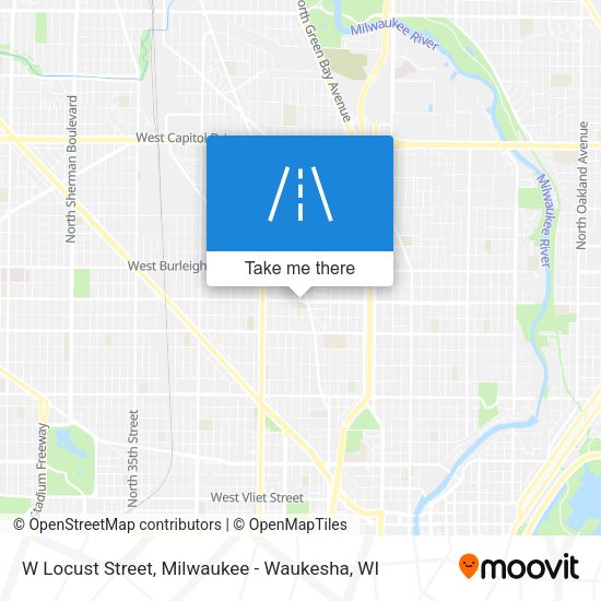 W Locust Street map