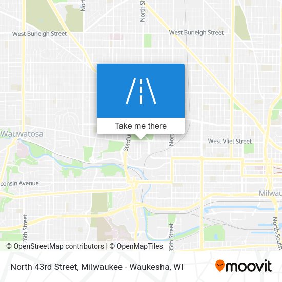 North 43rd Street map