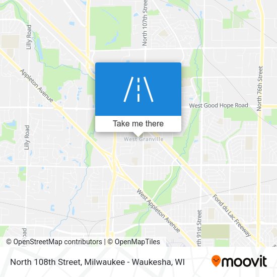 North 108th Street map