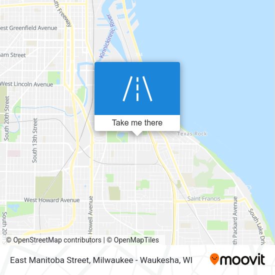 Mapa de East Manitoba Street