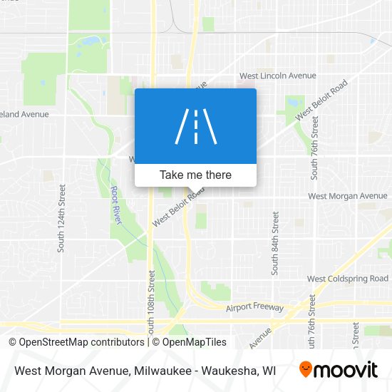 West Morgan Avenue map