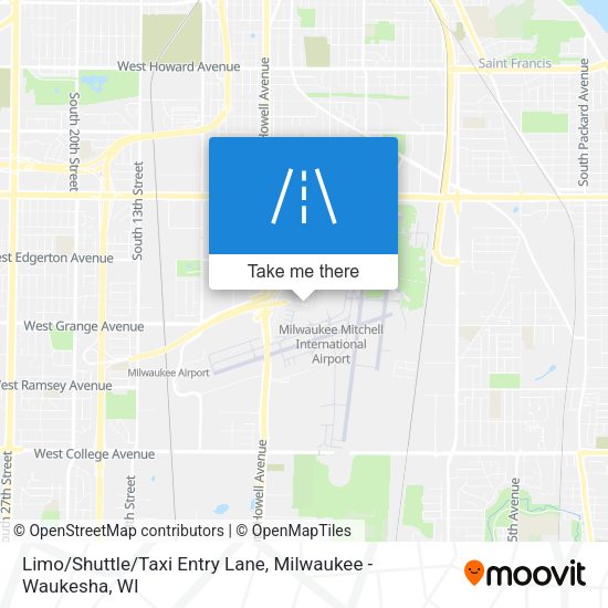 Mapa de Limo/Shuttle/Taxi Entry Lane