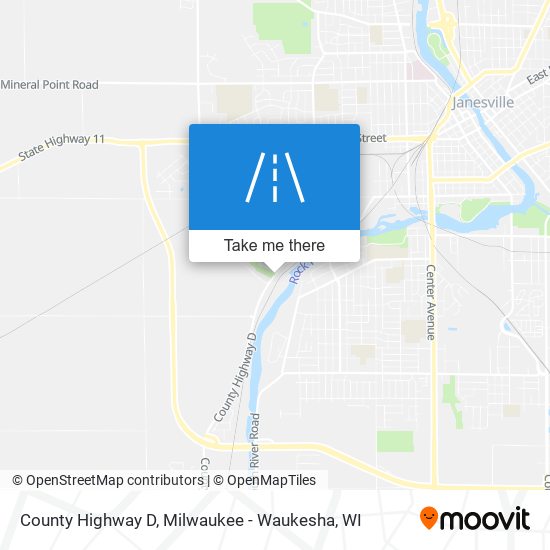 County Highway D map