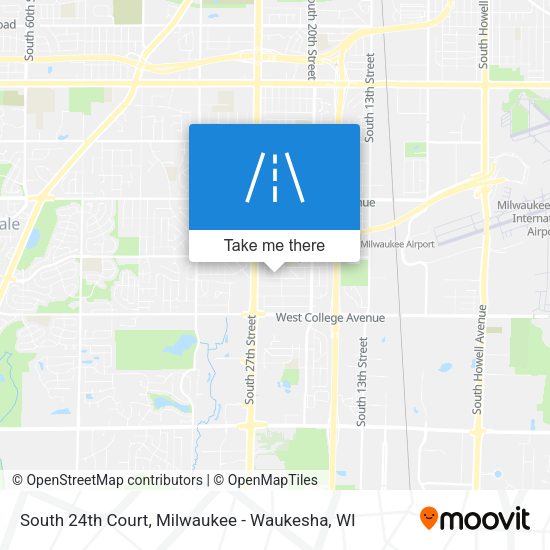 South 24th Court map