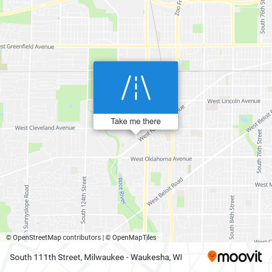 South 111th Street map