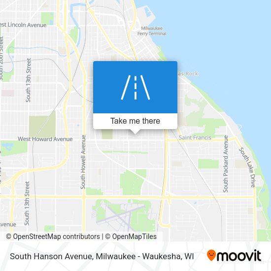 South Hanson Avenue map