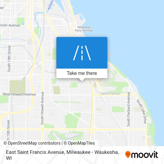 East Saint Francis Avenue map