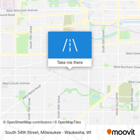 South 54th Street map
