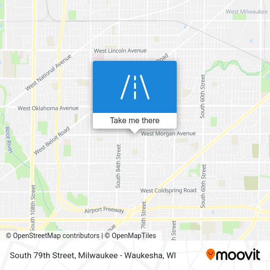 South 79th Street map