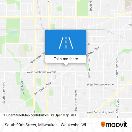 South 90th Street map
