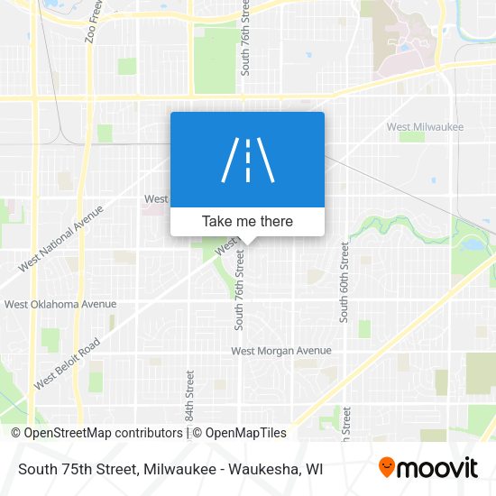 South 75th Street map