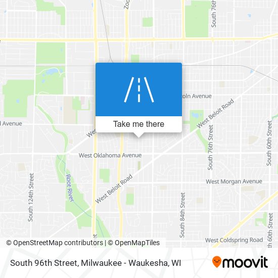 South 96th Street map