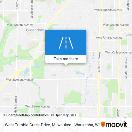 West Tumble Creek Drive map