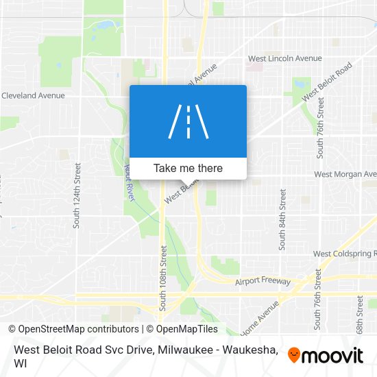 West Beloit Road Svc Drive map