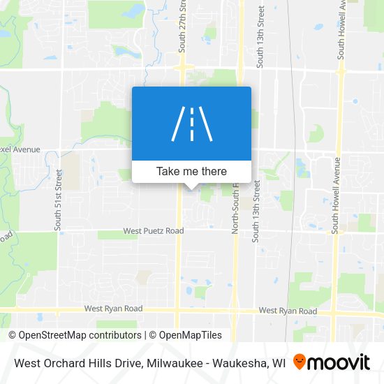 West Orchard Hills Drive map