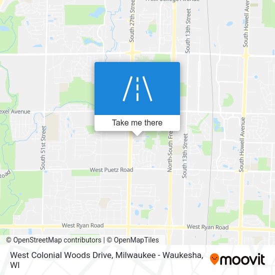 West Colonial Woods Drive map