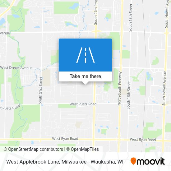 West Applebrook Lane map
