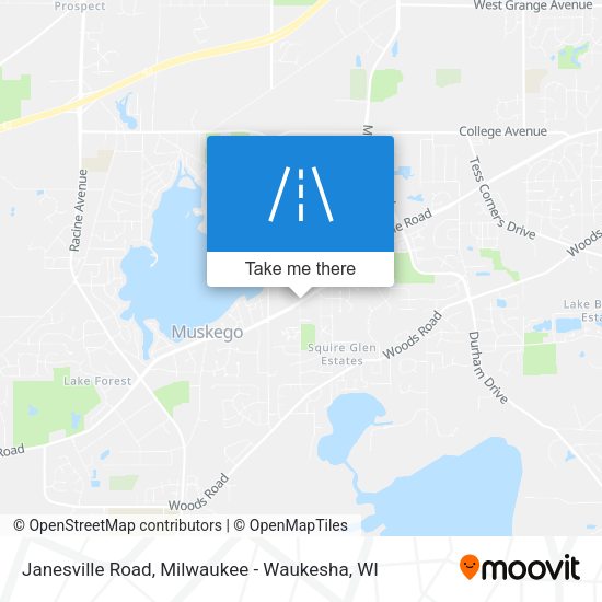 Janesville Road map