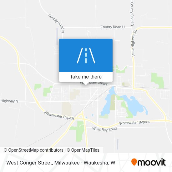 West Conger Street map