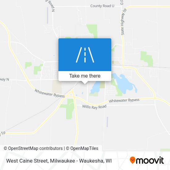 West Caine Street map