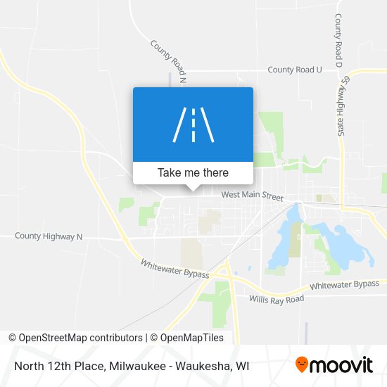 North 12th Place map
