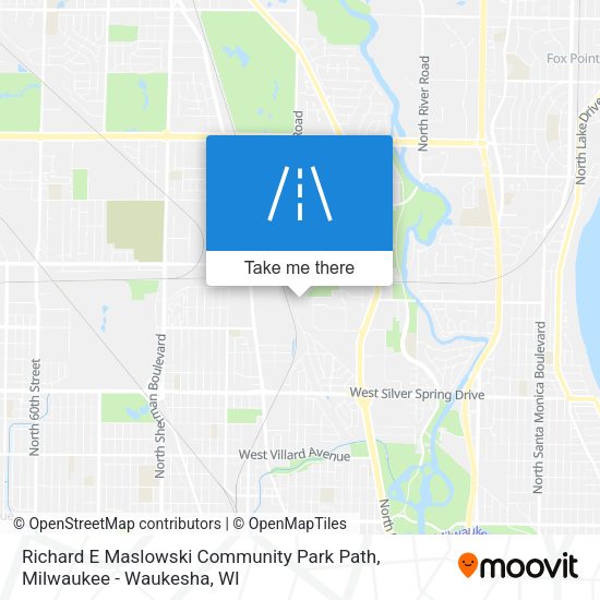 Richard E Maslowski Community Park Path map