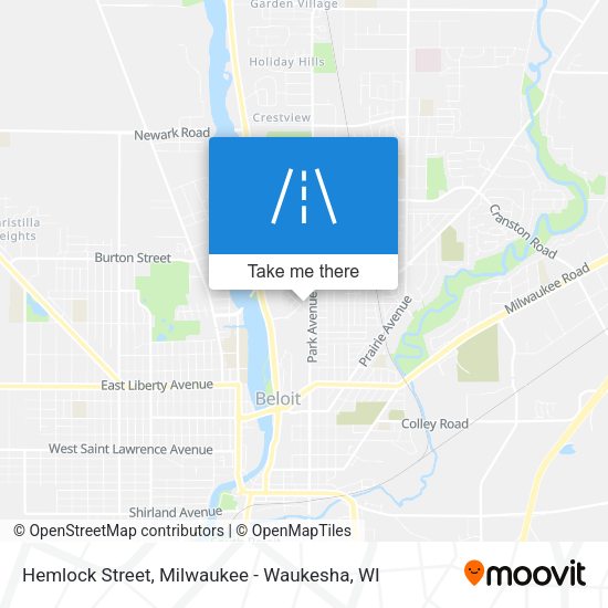 Hemlock Street map