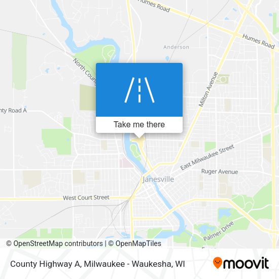 County Highway A map