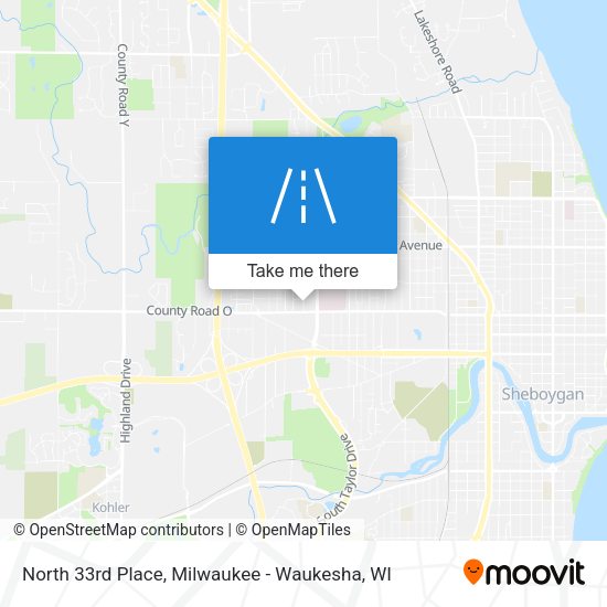 North 33rd Place map