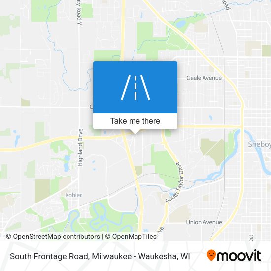 South Frontage Road map
