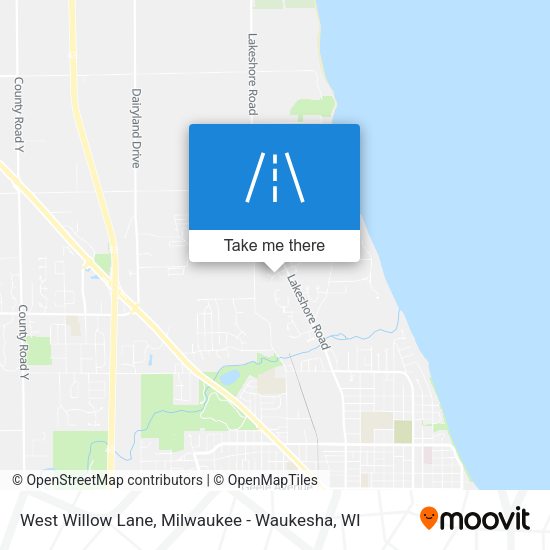 West Willow Lane map