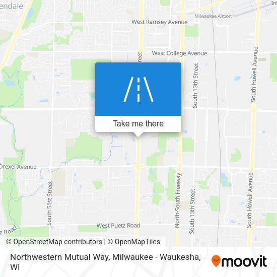 Northwestern Mutual Way map