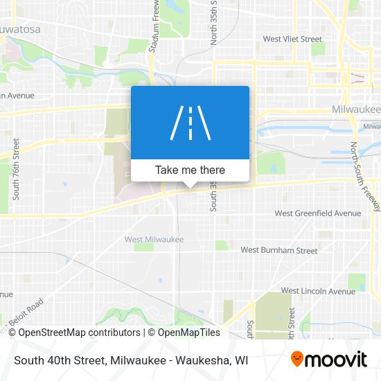 South 40th Street map