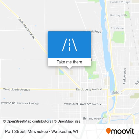Poff Street map