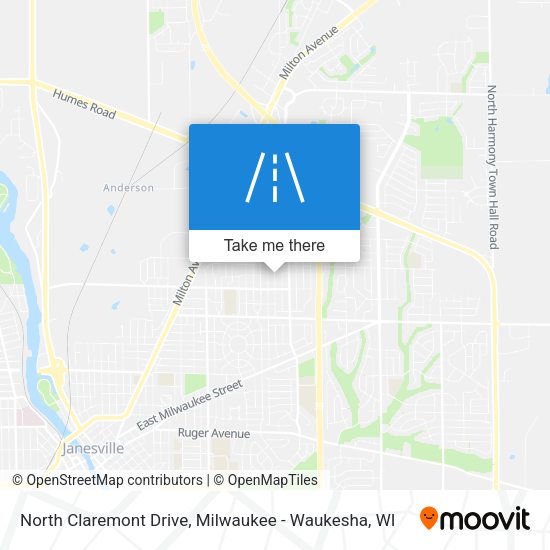 North Claremont Drive map