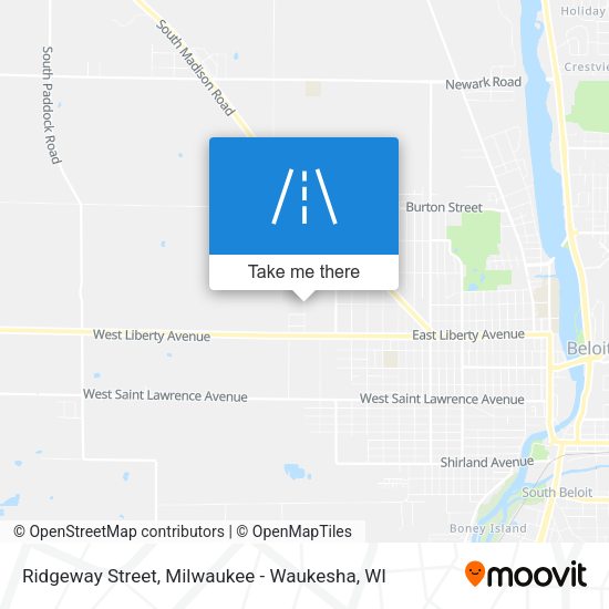 Ridgeway Street map