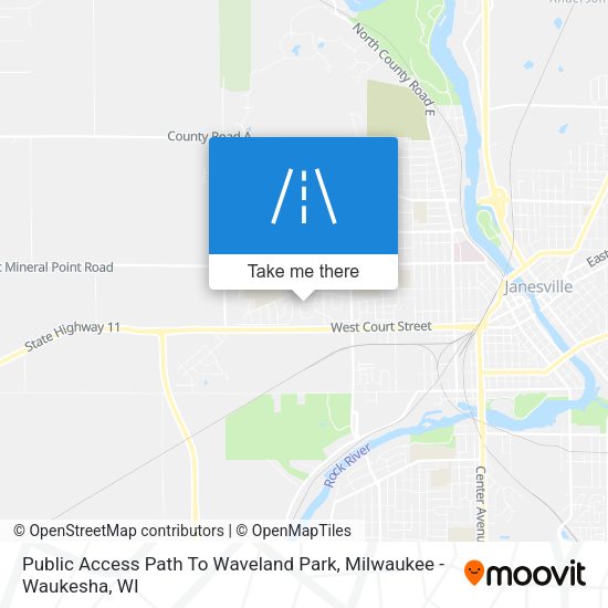 Public Access Path To Waveland Park map