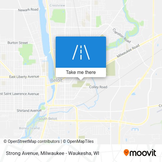 Strong Avenue map