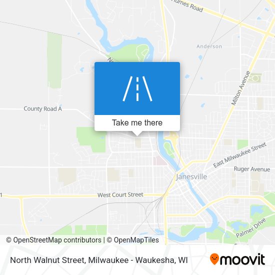 North Walnut Street map