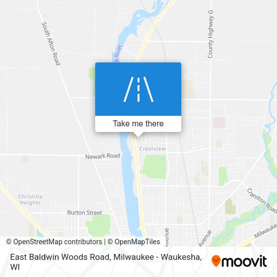 East Baldwin Woods Road map