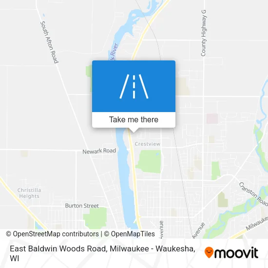 East Baldwin Woods Road map